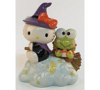 Blue Sky Clayworks Hello Kitty Witch with Keroppi Figurine, 7.25" L x 4.25" W x 8.25" H Created