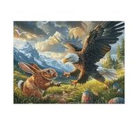 Blue Sky Cloud Sea Flying Bald Eagle 500 Piece Count Premium Jigsaw Puzzle For Adults Teens 14+ Concentration Training Indoor Game Family Game Night Creativity Gift Giving 500 PCS/52×38cm