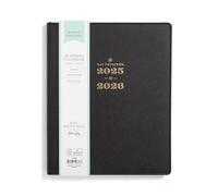 Blue Sky Day Designer 2025-2026 Academic Year Weekly and Monthly Planner Calendar, July 2025 - June 2026, 12-Month, 8" x 10", Faux Leather Cover, Bookbound, Black