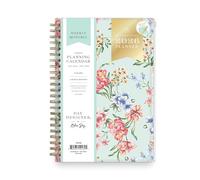 Blue Sky Day Designer 2026 Weekly and Monthly Planner Calendar, January 2026 - December 2026, 5" x 8", Flexible Cover With Zip Pouch, Durable Twin Wire Binding, Storage Pocket, Includes Stickers