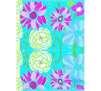 Blue Sky Florals, Pink Sunflower Sky-Drop, 200 Unlined, Floral Detailed Page, 8x11, Hardcover Journal, Art Pad, Sketchbook, Drawing Book: Made With ... By: Artist Mary Elisabeth Linder @ MaryEMade