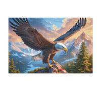 Blue Sky Flying Bald Eagle 1000 Piece Jigsaw Puzzle for Adults Magical Cosmic Creatures Jigsaw Cozy Night In Activity Colourful Challenge Great Gift for Puzzle Lovers Stress Reliever 1000 PCS