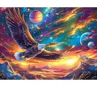 Blue Sky Flying Bald Eagle 1000-piece Jigsaw Puzzle Set Magical Cosmic Creatures For Adults Teens 14+ Logic Skill Indoor Game Family Game Night Summer Thick Cardboard 1000 PCS/75x50cm