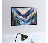 Blue Sky Flying Bald Eagle 300 Piece Jigsaw Puzzle for Adults Fantastic Beasts Home Office Wall Art Productivity Boost Precision Cut for Remote Workers 300 PCS