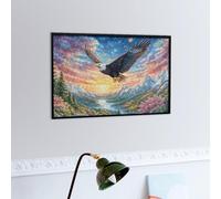 Blue Sky Flying Bald Eagle 300 Piece Jigsaw Puzzle for Adults Fantastic Beasts Long Weekend Project Satisfying Challenge No Duplicate Pieces for Hobbyists 300 PCS