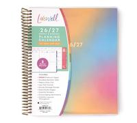 Blue Sky Livewell 2026-2027 Weekly and Monthly Academic Year Planner Calendar, July 2026 - June 2027, 7" x 9", Flexible Cover, Wirebound, Colorful Interior, Laminated Tabs, Storage Pocket, Includes