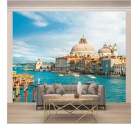 Blue Sky River City Building Boat 3D Wallpaper Luxury Home Dining Decor Paste Sofa Living Room The Wall for Bedroom Mural-430cm×300cm
