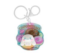 Blue Sky Studios Cinnamoroll Keyring - Cute Anime Merch for Kawaii and Anime Decoration - High Quality Design for Lovers of Cute Accessories - Ideal for Sanrio Fans, White, 6 x 6 cm, Modern