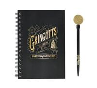 Blue Sky Studios Harry Potter Gifts, Notebook and Pen Set | Officially Licensed Merchandise, Hogwarts Gringotts Lined Notebook & Coin Pen Gift Set For Kids, Teens and Adults