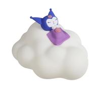 Blue Sky Studios Kuromi Night Light - USB-C Rechargeable Mood Lamp with 3 Brightness Levels - Soft Vinyl Design (Sleeping on a Cloud) - Desk & Bedside Lamp