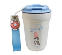Blue Sky Studios Mofusand Insulated Thermal Flask, 400ml Travel Mug | Officially Licensed Mofusand Merchandise by Blue Sky Studios, Flask for Hot and Cold Drinks, Travel Mug