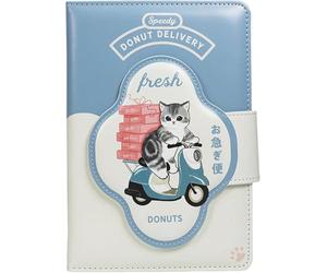Blue Sky Studios Mofusand Notebook - Cute Kawaii Cat Journal with Premium Soft Padded Cover & Magnetic Strap - Lined Pages - Japanese Stationery Gift
