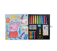 Blue Sky Studios Peppa Pig Colouring Case for Kids - Crayons, Felt Tips, Pencils, Stickers - Creative Gift for Girls & Boys, Ideal for Travel & School