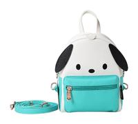 Blue Sky Studios Pochacco Mini Backpack, Small Kawaii Luxury Bag with Adjustable Straps, Cute Gifts Merchandise and Accessories - Hello Kitty & Friends