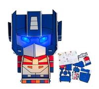 Blue Sky Studios Transformers Build-A-Bot Kit, Optimus Prime Figure Building Set, Light Up Eyes, Licensed Merchandise Collectible Gift, 19 x 15 cm