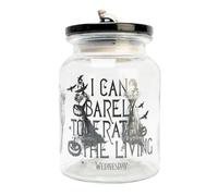 Blue Sky Studios Wednesday Biscuit Jar Food Storage Container Store Dog Treats & Sweets 20 x 12 cm Goth Kitchen Decor Ceramic Thing Lid Novelty Merchandise