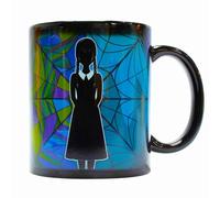 Blue Sky Studios Wednesday Colour Changing Coffee Mug, Heat Activated Ophelia Hall Stained Glass Window Design, Licensed Merchandise & Gift