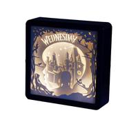 Blue Sky Studios Wednesday Light, Intricate 7 Layer Paper Art Cutout Lamp, 2 Glow Modes, Wednesday Room Decor, Licensed Merchandise