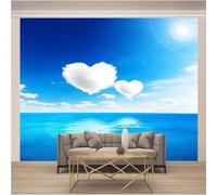 Blue Sky White Clouds Blue Sea Sunshine 3D Wallpaper Luxury Home Dining Decor Paste Sofa Living Room The Wall for Bedroom Mural-400cm×280cm