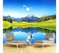 Blue Sky White Clouds Mountain Peaks Jungle Lakes 3D Wallpaper Luxury Home Dining Decor Paste Sofa Living Room The Wall for Bedroom Mural-250cm×170cm