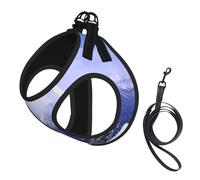 Blue Sky White Snow Mountain View Print Pet Supplies Adjustable Step-In Flex Breathable Mesh Dog Harness For Small Medium Dogs, S-L