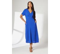 Blue Sleeve Detail Woven Midi Dress Principles Blue 12