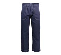 Blue Slim Trousers with Logo - male - Gant - Straight Trousers - Blue - W30 L34 - Trousers W30 L34