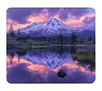 Blue Small Mouse Mat 340x280mm Gaming Mouse Pad Mountain, Non-Slip Rubber Base, Waterproof Surface, Stitched Edges Mousemat, Compatible with Laser and Optical Mice Wear-Resistant, Gifts for Men A-8867