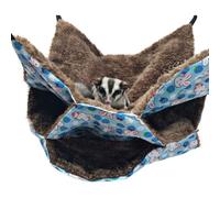 Blue Small Pet Hammock: 30x30 cm Cozy Tunnel Cave Bed for Rats, Guinea Pigs, Hamsters & Chinchillas