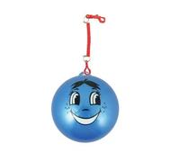 RED Smelly Fruits Smiley Face Ball 23cm - Uninflated With Hook & Spiral Keyring (1 Supplied)