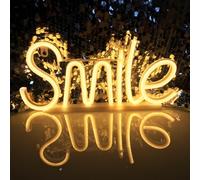 Blue Smile LED Neon Sign,Send Parents, Children, Friends,Lovers, Novel Light, USB/Battery Dual Use, EasyTo Use, Easy To Carry, Suitable For Various Occasions