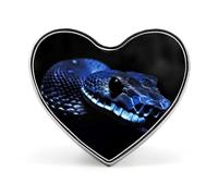 Blue Snake Fashion Brooch Pin - Ocean And White Cloud 1 Inch Cute Enamel Heart Badges, Metal Lapel Pins for Men & Women, Decorative Metal Pinback for Hats, Shirts, Bags, Jackets & Accessories