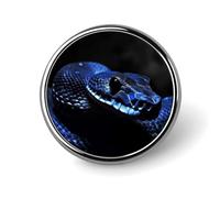 Blue Snake Lapel Pin for Men Basketball Fashion Brooch Pin -Cute Enamel Badges, Aluminum Alloy Metal Pinback for Hats, Shirts, Bags, Jackets & Accessories (1 Inch Round Button Pins)