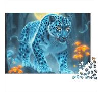 Blue Snow Leopard 1000 Piece Jigsaw Puzzle Jigsaw Puzzle for Adults 52x38cm/1000pcs