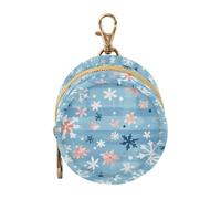 Blue Snowflakes Simple Newborned Boy Pacifier Holder Case Portable Coin Purse Wallet, Neutral Baby Items
