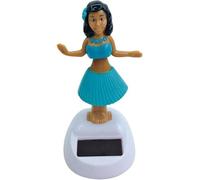 Blue Solar Powered Dancing Hula Girl Dashboard Decorations Swinging Bobbleheads Toy Collection Figurines for Auto Interior Home Decor Solar Power Kits Learning and Education