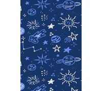 Blue Space Cartoon Notebook for Kids: Cute Alien, Rocket, and Galaxy-Themed Journal for Drawing, Writing, and Doodling: Fun Outer Space Activity Book ... for Boys, Girls, and Space Lovers of All Ages