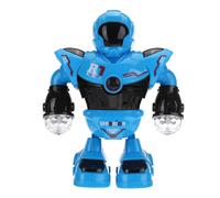 (Blue) Space Police Electric Dancing Robot Children's Toy Christmas Gift