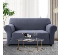 (Blue Spandex, 2 Seater: 224 x 179 cm) Water Proof Sofa Cover Reversible Chair Recliner Cover Quilted Furniture Pet Protector