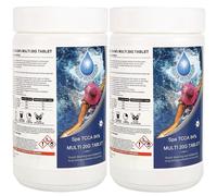 BLUE SPARKLE 2 Kg Multifunction Chlorine Tablets 4-in-1 Dispenser Tablets for Hot Tubs Shatchi White One Size