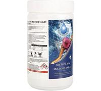 BLUE SPARKLE 5 Kg Multifunction Chlorine Tablets 4-in-1 Dispenser Tablets Sanitiser, Stabiliser, Algaecide and Clarifier for Hot Tubs and Pools 250 x Shatchi White One Size