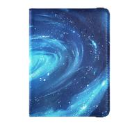 Blue Spiral Galaxy Leather Passport Holders Travel Passport Wallet Document Organizer Holder Accessories Lightweight, blue spiral galaxy, One Size