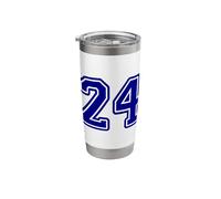 Blue Sport Team Number #24 Stainless Steel Insulated Tumbler