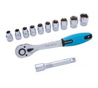 Blue Spot 01500 Ratchet & Socket Set 10-24mm 12 Piece Set 1/2D MD4