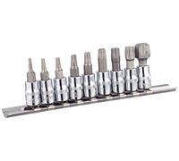 Blue Spot 01521 9 Piece 1/4 Inch Star Bit Socket Set on Rail