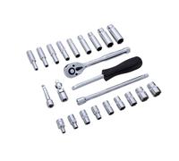 BlueSpot 01531 24 Piece 1/4" Metric Socket Set (4-13mm)