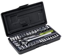 Blue Spot 01535 40 Piece 1/4" And 3/8" Diy Socket Set - Drive Metric Af 14in - socket set drive 40 metric af 14in 38in bluespot tools