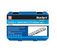 Blue Spot Socket Set 01554 - 19 PCE Multi-Fit 1/2" Drive 8-32mm