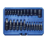 Blue Spot 01587 25-Piece Torx Bit & E Socket Set 1/4" - 3/8" - 1/2" Drive
