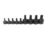 Blue Spot 01614 9 piece 1/4" & 3/8" Cro-Mo Impact TORX Socket Bit Set